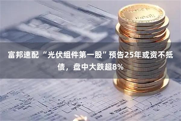 富邦速配 “光伏组件第一股”预告25年或资不抵债，盘中大跌超8%