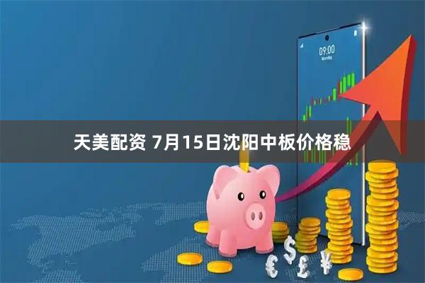 天美配资 7月15日沈阳中板价格稳